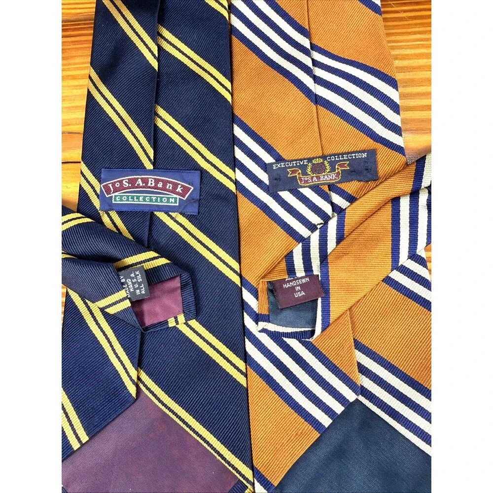 Jos. A. Bank Neck Ties Lot of 2 Executive Collection 100% Silk